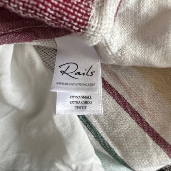 Rails Becca Cusco striped long sleeve surplice tie waist size xs - Picture 9 of 11